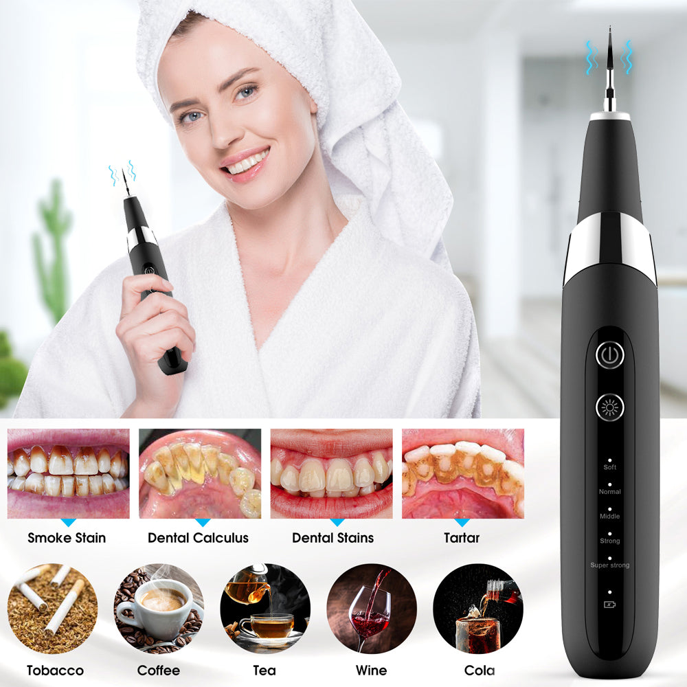 Ultrasonic Electric Tooth Cleaner for Whitening & Stains