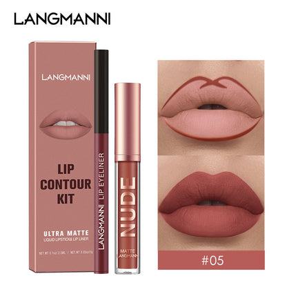 6-Color Matte Lip Liner and Lipstick Gift Set