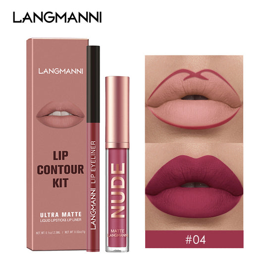 6-Color Matte Lip Liner and Lipstick Gift Set